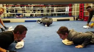 GGG neck training wit the kid