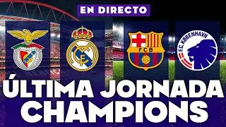 🔴REACCIONANDO al BENFICA vs REAL MADRID y BARCELONA vs COPENHAGUE EN VIVO | CHAMPIONS LEAGUE