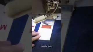 how to stitch logo label on the bag#sewing #bags #OEM #business #workshop #fashion #kaishibagfactory