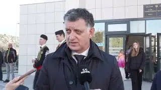 Tivat   Željko Komnenović   predsjednik Op&scaron;tine Tivat   povodom otvaranja novog objekta O&Scaron; u Radović