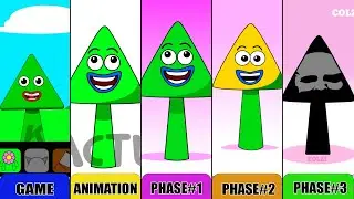 My NEW! Sprunki OC: Triangle (from Save The Shapes) Phase 4 Animation vs Game (All Versions)