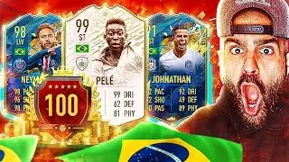 TOP 100 IN FUT CHAMPIONS WITH INSANE BRAZIL ONLY SQUAD? FIFA 20 Ultimate Team