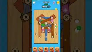 Wood Screw Puzzle &ndash; Stage 25 / Level 25 Solution | Easy Trick #WoodScrewPuzzle #PuzzleGame #Shorts