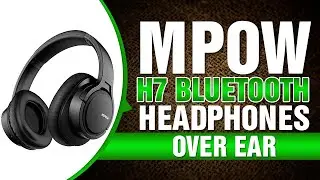 Mpow H7 Bluetooth Headphones Over Ear, 18 Hrs Comfortable Wireless Headphones w/Bag, Rechargeable