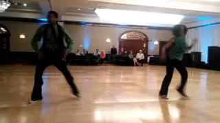 Markus and Tren demo West Coast Swing dancing.