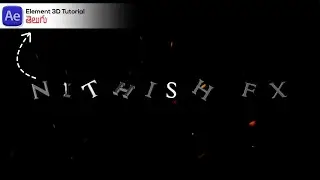 Basic Aftereffects Element 3D Tutorial in Telugu || 3D text tutorial in Telugu || Nithish Fx