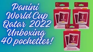 Unboxing Stickers Panini World Cup Coupe du Monde 2022 Qatar Ouverture 3 blister 40 pochettes