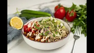Mediterranean Chickpea Bowl | High Protein Vegan Lunch (Easy & Ready in 25 Mins!)
