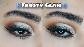 Frosty Glam Eyeshadow Tutorial❄️🎄