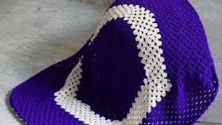 Crochet the granny round blanket