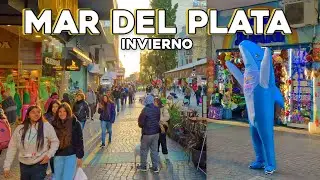 Recorriendo MAR DEL PLATA Invierno - Walking Tour 4K (Winter)