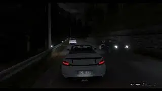 Boxster Night Run Assetto Corsa Mountain tsuchisaka night drive with traffic 4k