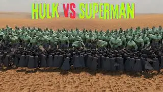 1.000 HULK VS  1.000 SUPERMAN Ultimate Epic Battle Simulator 2-UEBS 2