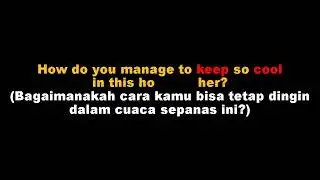 Idiom ; keep cool1