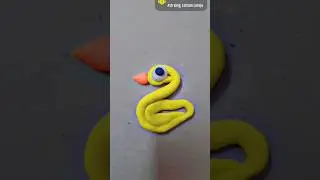 simple clayart making duck #clayart #simple #diy #clay #making #fun #duck #art #learn #utubeshorts