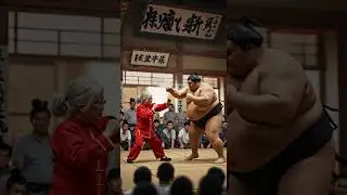Kung Fu Grandma vs. Sumo Wrestler - Epic Showdown! #fighting #funny