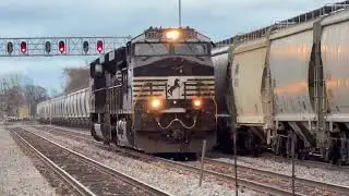 NS Power Move With NS Dash 9 And NS SD70ACe At Elmwood Park On November 26, 2025