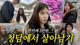 청담 물가 체감.. 20만원으로 일주일 가능 할까?!