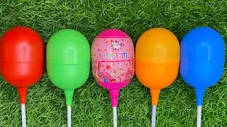 New Glitter Rainbow Lollipop Candy I Cutting| ASMR | Satisfying Video