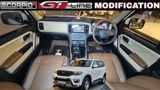 SCORPIO N BASE MODEL GT LINE MODIFICATION WITH VANILLA BROWN LOUNGE INTERIOR