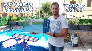 kit manutenzione e pulizia fondo piscina Bestway 58013