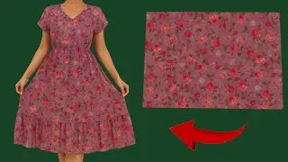 🌿Your Summer Favorite Lovely Dress✂️ Very Easy Very Simple Design Dress Only 1.5 meter fabric 🌷