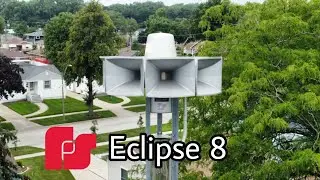 Federal Signal Eclipse 8 Forest view IL Siren test with drone footage
