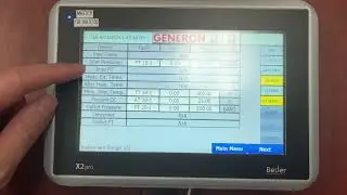 Generon Triton Cabinet Basic Controls and HMI Screen Navigation