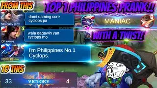 TOP 1 PHILIPPINES PRANK WITH A TWIST | CYCLOPS PRANK - MLBB