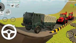 Driving Indian Truck & JCB's on circular highway #trucksimulator #game #driving #3dgame #jcb #truck