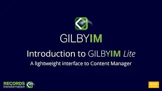 GilbyIM Lite: A lightweight interface to Micro Focus Content Manager