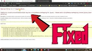WebForms Unobtrusive validation mode requires || How to solve server error in application