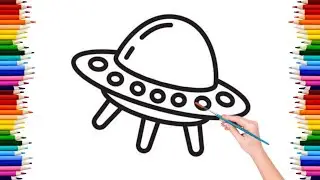 Let's colour an UFO || Splash and Spill