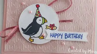 Birthday card featuring the Party Puffins stamp set from Stampin' UP!