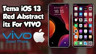 Tema ViVO iOS 13 Red Abstract itz | For All ViVO Smartphone Saries