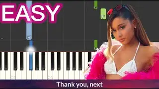Ariana Grande - thank u, next EASY Piano Tutorial + LYRICS