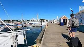 Walking on McMillan Pier in Provincetown after the Fast Ferry