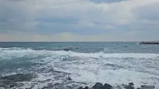 제주 겨울바다  파도소리