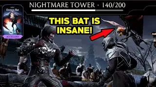 MK Mobile. Battle 140 in Nightmare Tower is INSANE! BOSS Noob Saibot with Demon Bat!