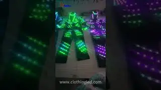 New led light programmable custom street dance clothes