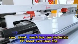 Production equipment for PP sheets, raw material for disposable plastic cups, bowls, and lunch boxes