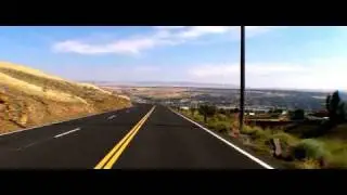 Driving down Old Spiral Highway, Lewiston, ID (4X normal speed)