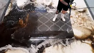 Pattern restoration from a dirty carpet | Cleaning asmr | Satisfying Video