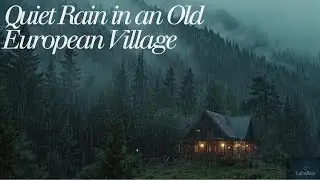 Quiet Rain in an Old European Village at Night