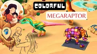Mother's Day Event &hearts;️  Green Yellow Megaraptor 👉 Dinosaur Park Primeval Zoo Jurassic Zoo