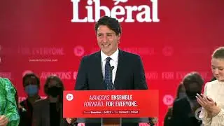 Justin Trudeau delivers victory speech after federal election win