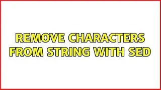 Remove characters from string with sed