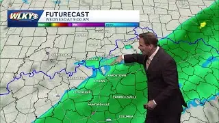 Light rain overnight into early Wednesday then turning colder