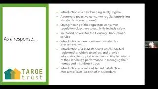 TAROE Trust webinar - Tenant Satisfaction Measures Update