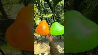 Challenge the staircase obstacle course and pop the colorful balloons.#shorts #viral